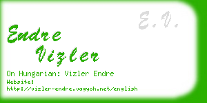 endre vizler business card